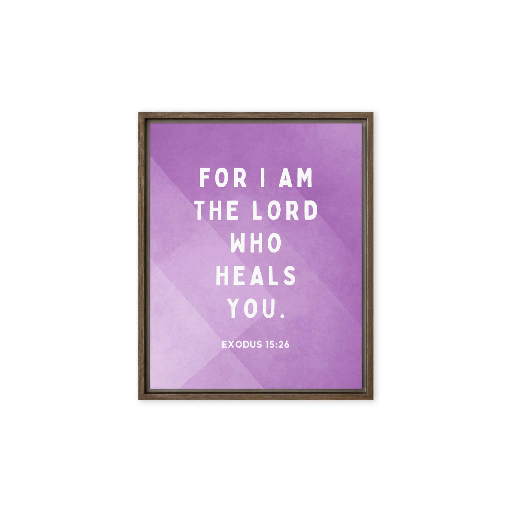 Exodus 15:26 Bible Verse, in his eyes Framed Canvas Print Wall Art Brown 8″×10″