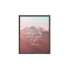 John 14:27 Bible Verse, I give you Framed Canvas Print Wall Art Brown 8″×10″