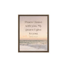 John 14:27 Bible Verse, not as the Framed Canvas Print Wall Art Brown 8″×10″