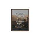 James 4:8 Bible Verse, Cleanse your Framed Canvas Print Wall Art Brown 8″×10″