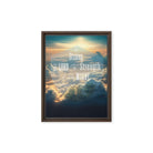 Ephesians 6:10 Bible Verse, be strong in the Lord Framed Canvas Print Wall Art Brown 9″×12″