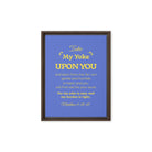 Matthew 11:29-30 Bible Verse, Take my yoke Framed Canvas Print Wall Art Brown 9″×12″
