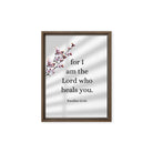Exodus 15:26 Bible Verse, diligently listen Framed Canvas Print Wall Art Brown 9″×12″
