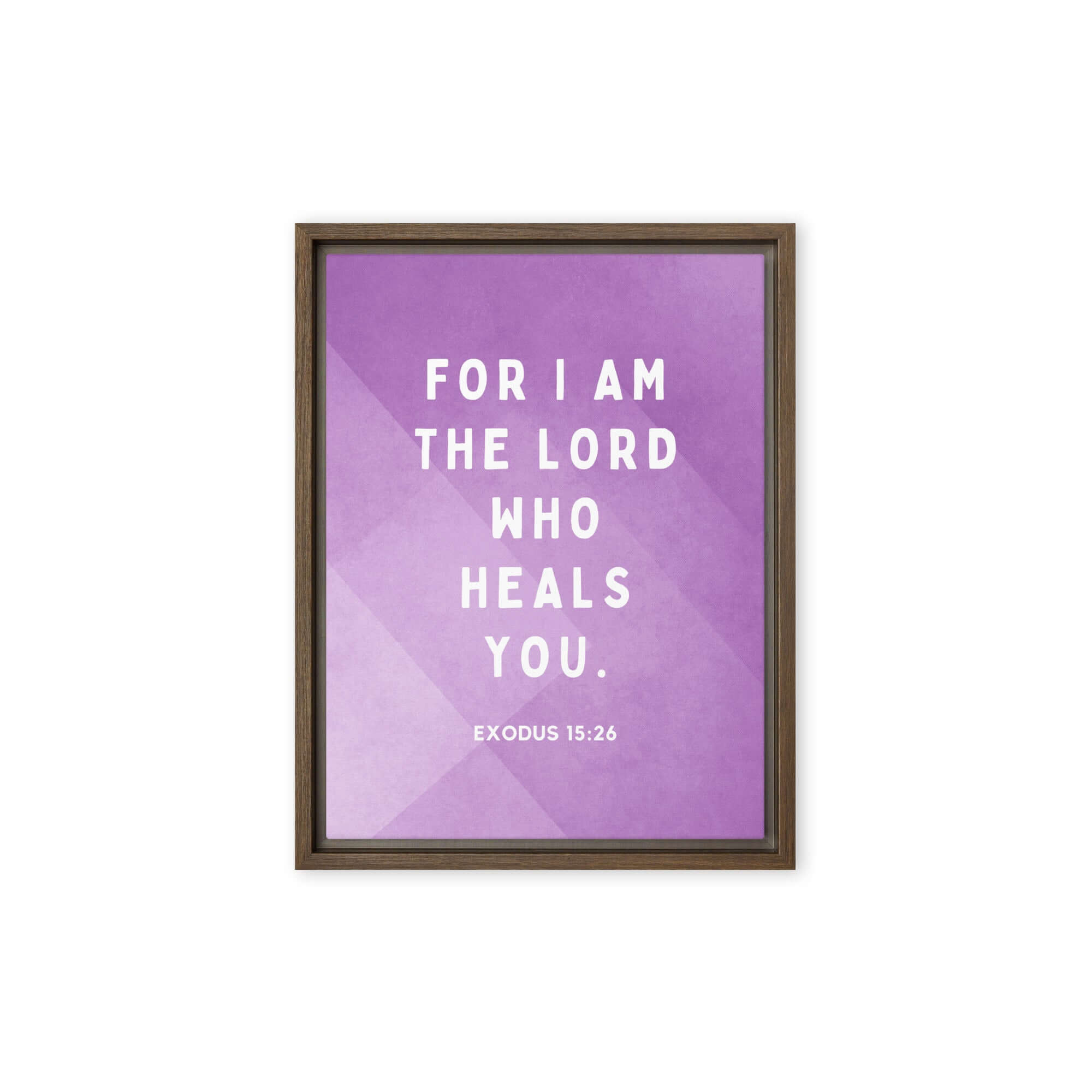Exodus 15:26 Bible Verse, in his eyes Framed Canvas Print Wall Art Brown 9″×12″