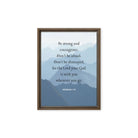 Joshua 1:9 Bible Verse, Courageous Framed Canvas Print Wall Art Brown 9″×12″