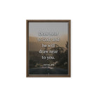 James 4:8 Bible Verse, Cleanse your Framed Canvas Print Wall Art Brown 9″×12″