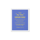 Matthew 11:29-30 Bible Verse, Take my yoke Framed Canvas Print Wall Art White 11″×14″