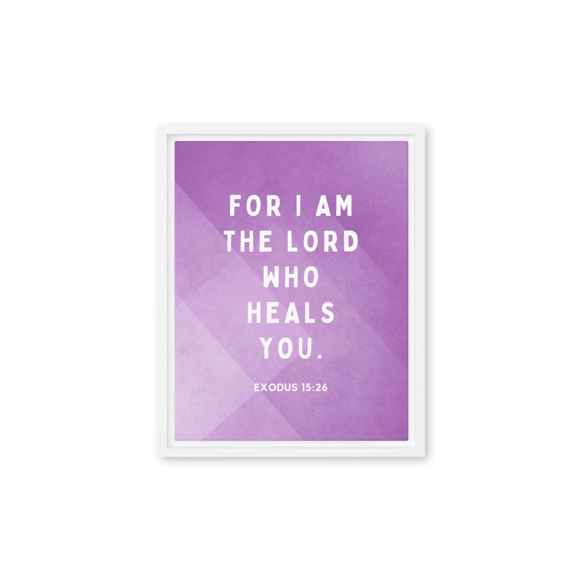 Exodus 15:26 Bible Verse, in his eyes Framed Canvas Print Wall Art White 11″×14″