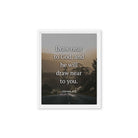 James 4:8 Bible Verse, Cleanse your Framed Canvas Print Wall Art White 11″×14″