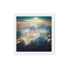 Ephesians 6:10 Bible Verse, be strong in the Lord Framed Canvas Print Wall Art White 12″×12″