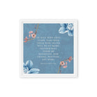 Revelation 21:4 Bible Verse, every tear Framed Canvas Print Wall Art White 12″×12″