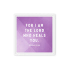 Exodus 15:26 Bible Verse, in his eyes Framed Canvas Print Wall Art White 12″×12″