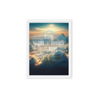 Ephesians 6:10 Bible Verse, be strong in the Lord Framed Canvas Print Wall Art White 12″×16″
