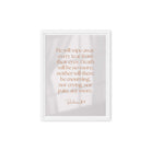 Revelation 21:4 Bible Verse, He will wipe Framed Canvas Print Wall Art White 12″×16″
