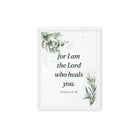Exodus 15:26 Bible Verse, Gods voice Framed Canvas Print Wall Art White 12″×16″