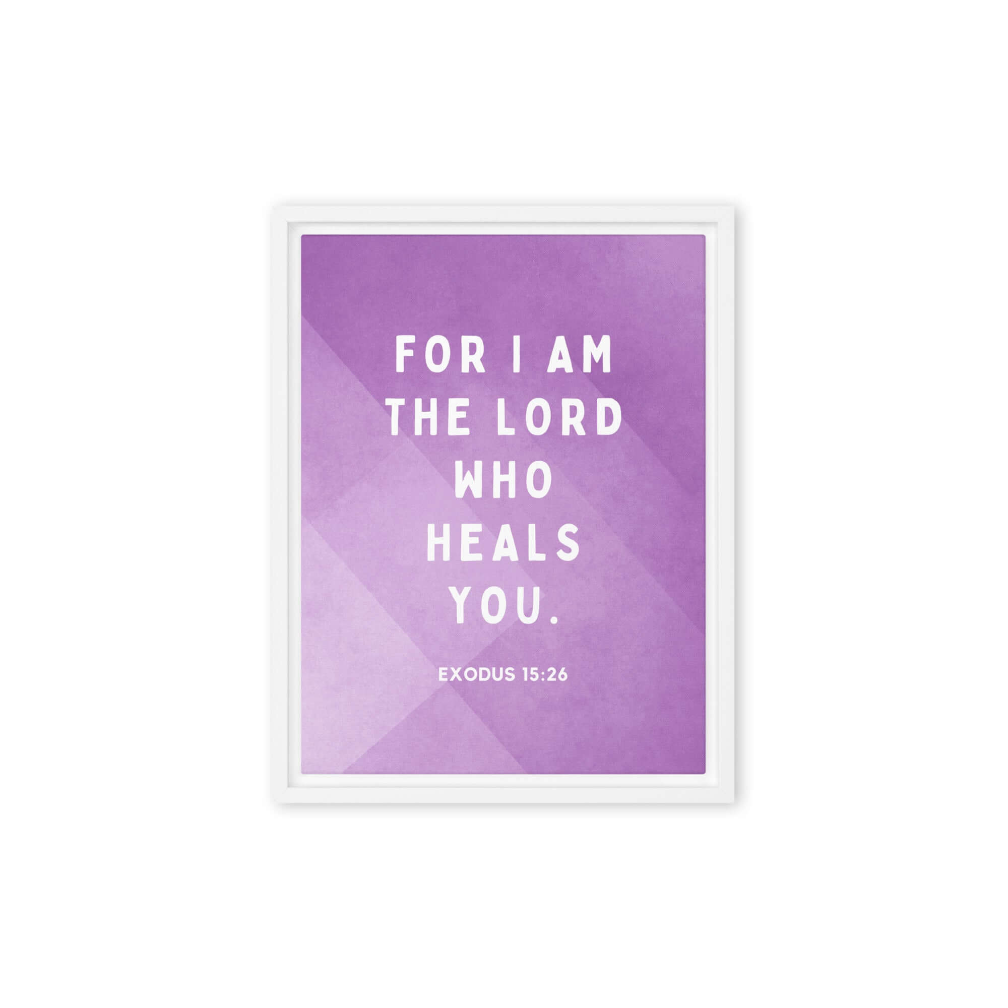 Exodus 15:26 Bible Verse, in his eyes Framed Canvas Print Wall Art White 12″×16″