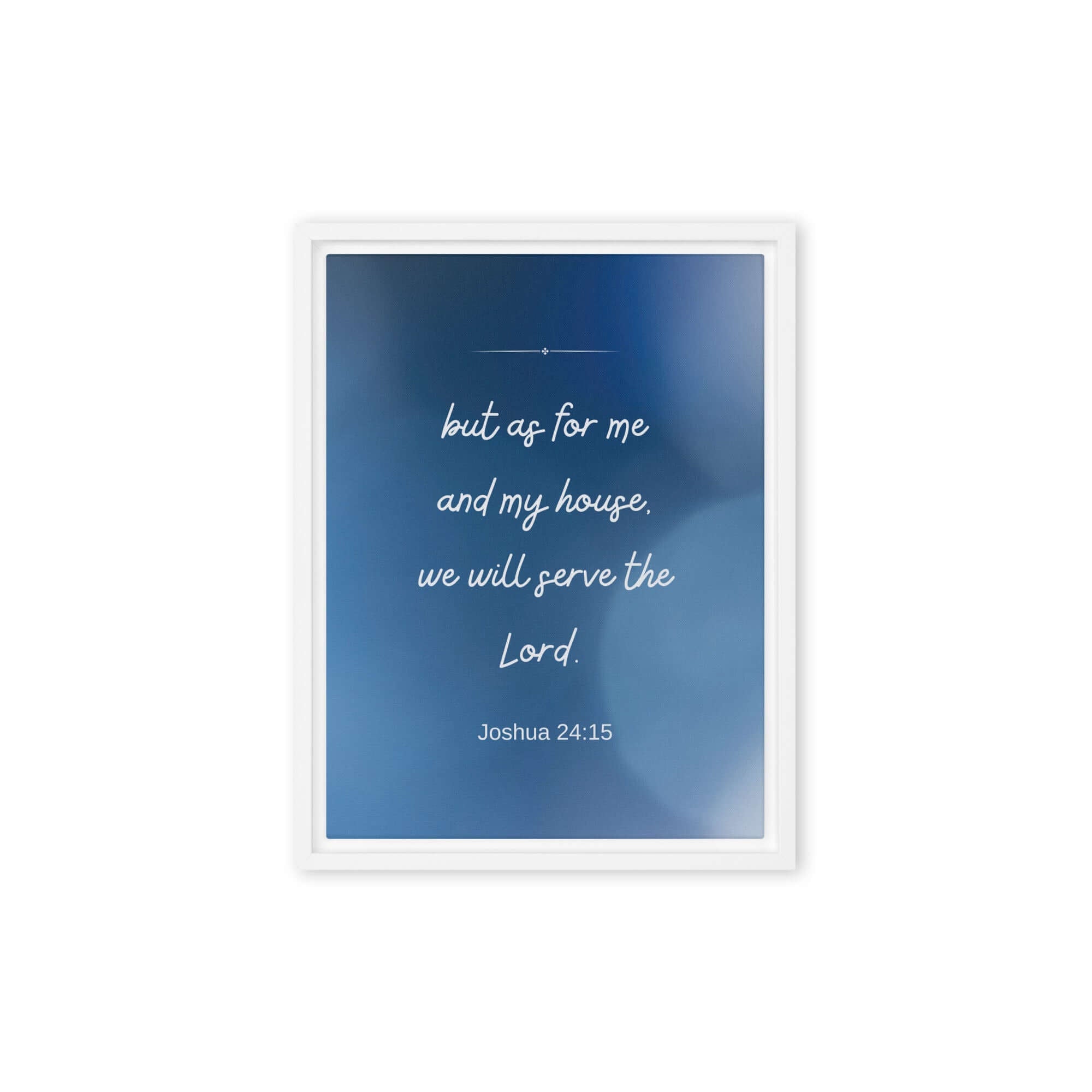 Joshua 24:15 Bible Verse, choose today Framed Canvas Print Wall Art White 12″×16″
