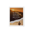 Romans 3:23 Bible Verse, of God Framed Canvas Print Wall Art White 12″×16″