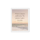 John 14:27 Bible Verse, not as the Framed Canvas Print Wall Art White 12″×16″