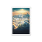 Ephesians 6:10 Bible Verse, be strong in the Lord Framed Canvas Print Wall Art White 12″×18″