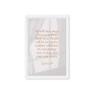 Revelation 21:4 Bible Verse, He will wipe Framed Canvas Print Wall Art White 12″×18″