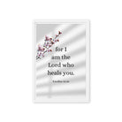 Exodus 15:26 Bible Verse, diligently listen Framed Canvas Print Wall Art White 12″×18″