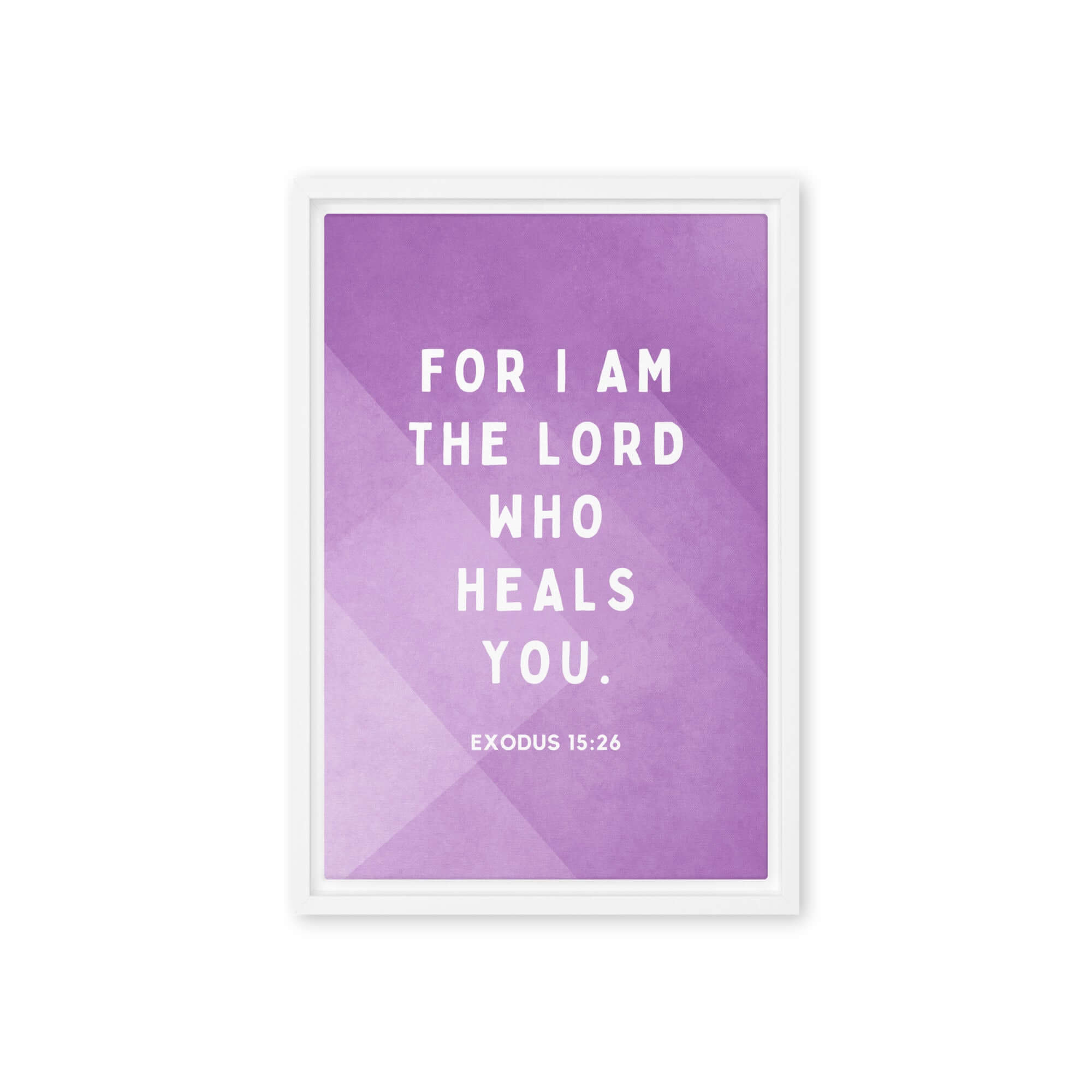 Exodus 15:26 Bible Verse, in his eyes Framed Canvas Print Wall Art White 12″×18″