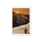 Romans 3:23 Bible Verse, of God Framed Canvas Print Wall Art White 12″×18″