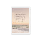 John 14:27 Bible Verse, not as the Framed Canvas Print Wall Art White 12″×18″