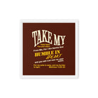 Matthew 11:29-30 Bible Verse, learn from me Framed Canvas Print Wall Art White 16″×16″