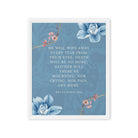 Revelation 21:4 Bible Verse, every tear Framed Canvas Print Wall Art White 16″×20″