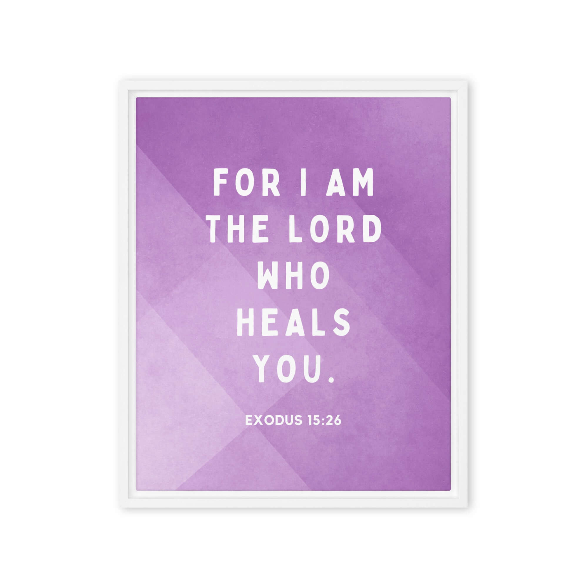 Exodus 15:26 Bible Verse, in his eyes Framed Canvas Print Wall Art White 16″×20″