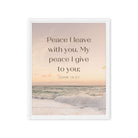 John 14:27 Bible Verse, not as the Framed Canvas Print Wall Art White 16″×20″