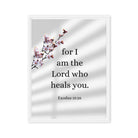 Exodus 15:26 Bible Verse, diligently listen Framed Canvas Print Wall Art White 18″×24″