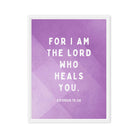 Exodus 15:26 Bible Verse, in his eyes Framed Canvas Print Wall Art White 18″×24″