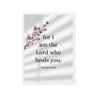 Exodus 15:26 Bible Verse, diligently listen Framed Canvas Print Wall Art White 20″×28″