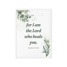 Exodus 15:26 Bible Verse, Gods voice Framed Canvas Print Wall Art White 20″×28″