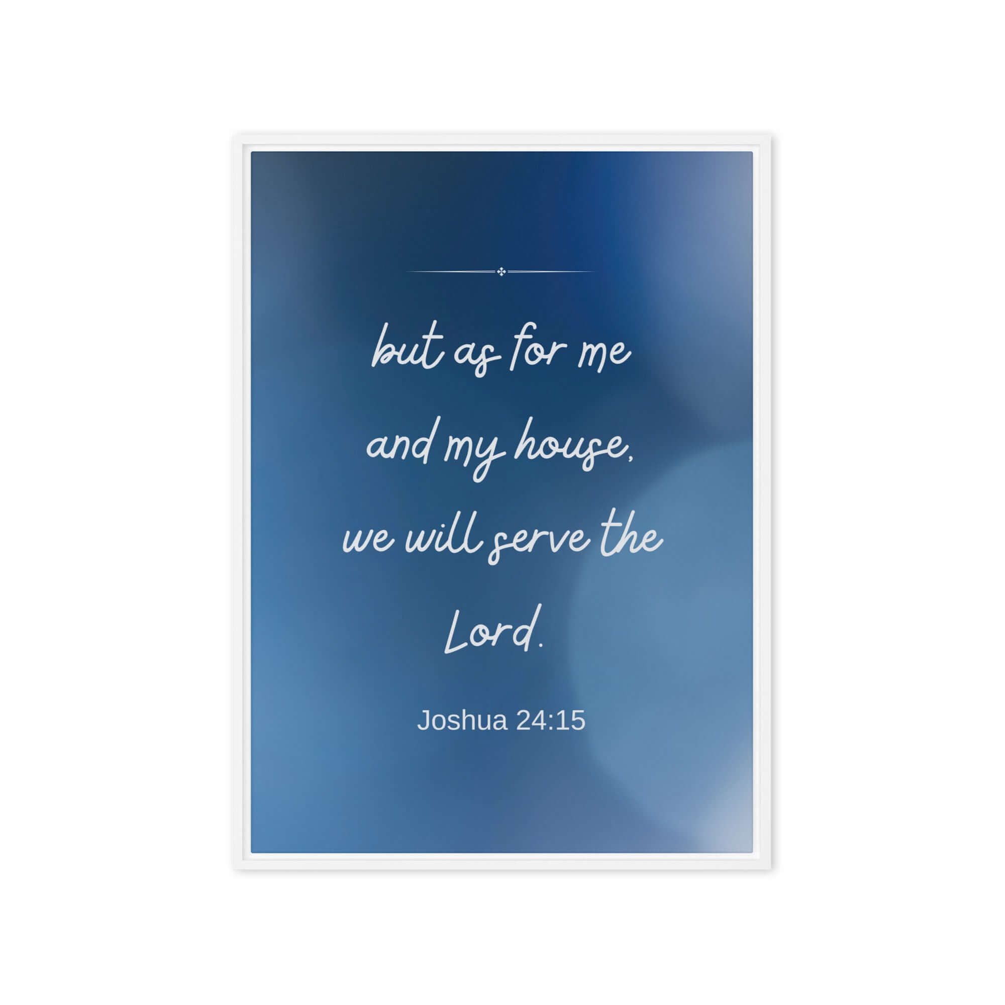 Joshua 24:15 Bible Verse, choose today Framed Canvas Print Wall Art White 20″×28″