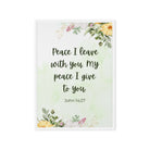 John 14:27 Bible Verse, My peace Framed Canvas Print Wall Art White 20″×28″