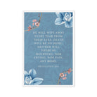 Revelation 21:4 Bible Verse, every tear Framed Canvas Print Wall Art White 20″×30″