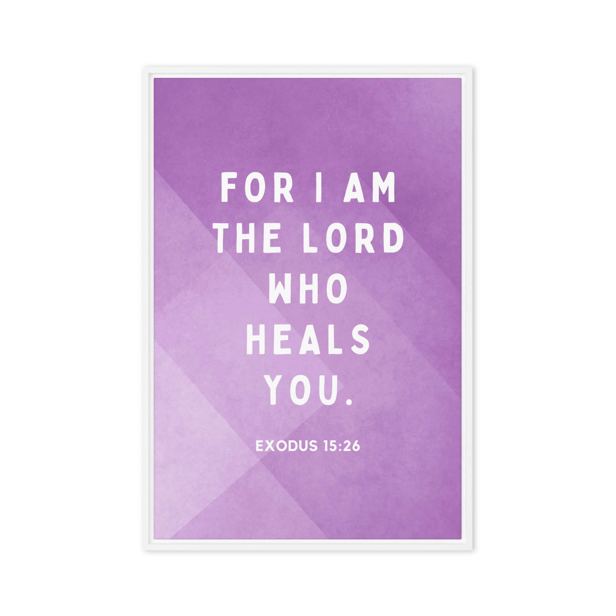 Exodus 15:26 Bible Verse, in his eyes Framed Canvas Print Wall Art White 20″×30″