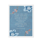 Revelation 21:4 Bible Verse, every tear Framed Canvas Print Wall Art White 24″×32″