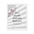 Exodus 15:26 Bible Verse, diligently listen Framed Canvas Print Wall Art White 24″×32″
