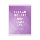 Exodus 15:26 Bible Verse, in his eyes Framed Canvas Print Wall Art White 24″×32″