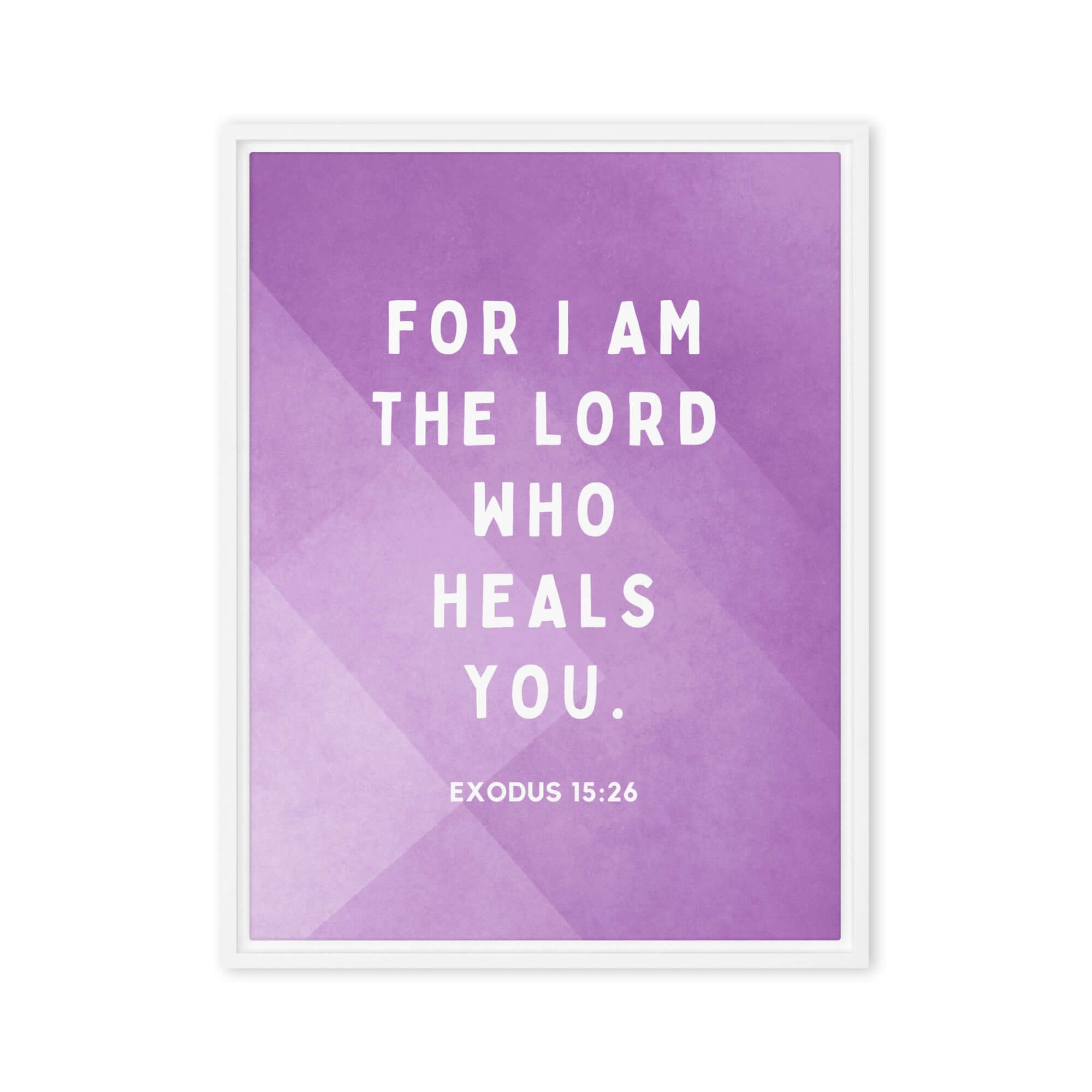 Exodus 15:26 Bible Verse, in his eyes Framed Canvas Print Wall Art White 24″×32″