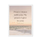 John 14:27 Bible Verse, not as the Framed Canvas Print Wall Art White 24″×32″