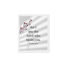 Exodus 15:26 Bible Verse, diligently listen Framed Canvas Print Wall Art White 8″×10″