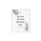 Exodus 15:26 Bible Verse, Gods voice Framed Canvas Print Wall Art White 8″×10″