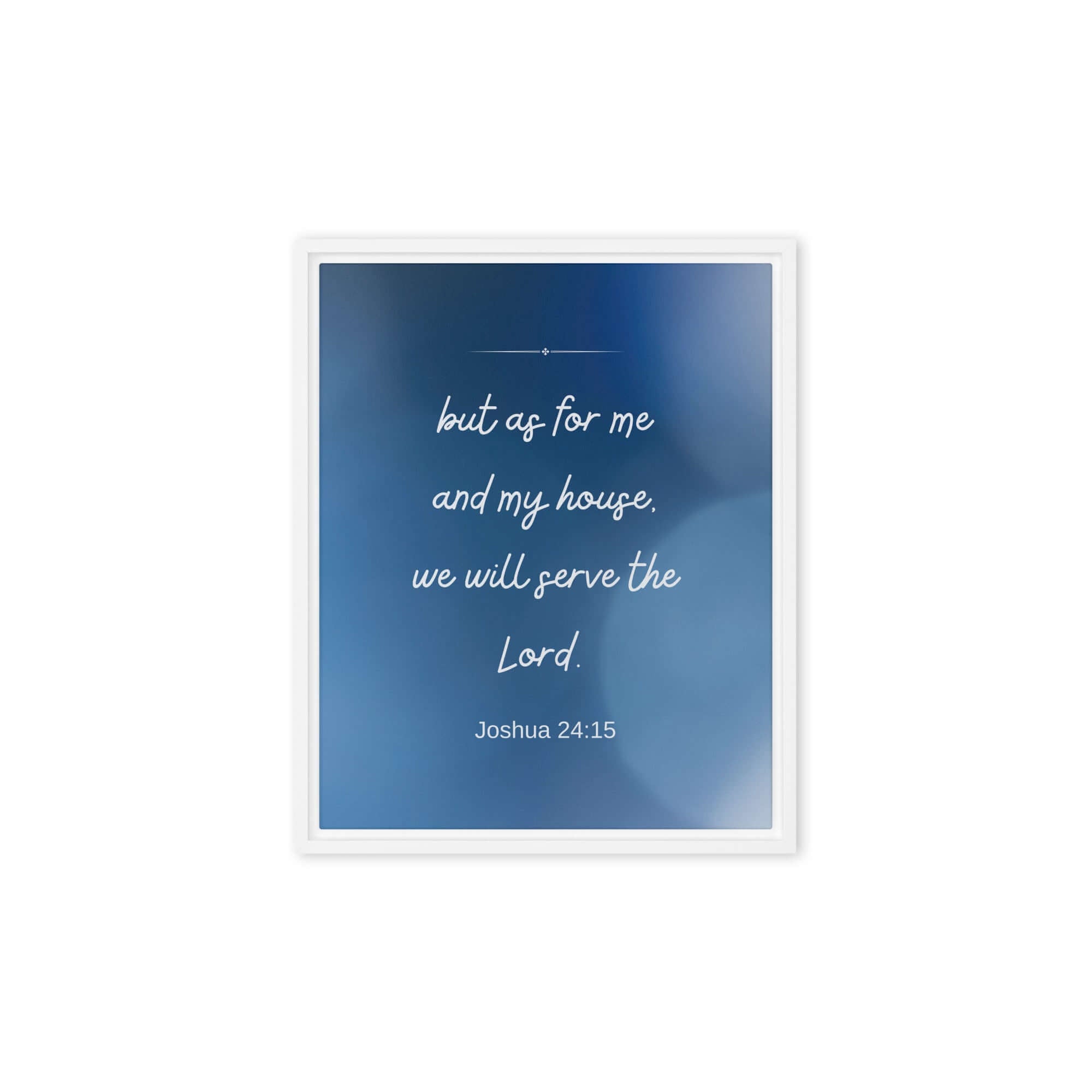 Joshua 24:15 Bible Verse, choose today Framed Canvas Print Wall Art White 8″×10″