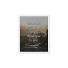 James 4:8 Bible Verse, Cleanse your Framed Canvas Print Wall Art White 8″×10″
